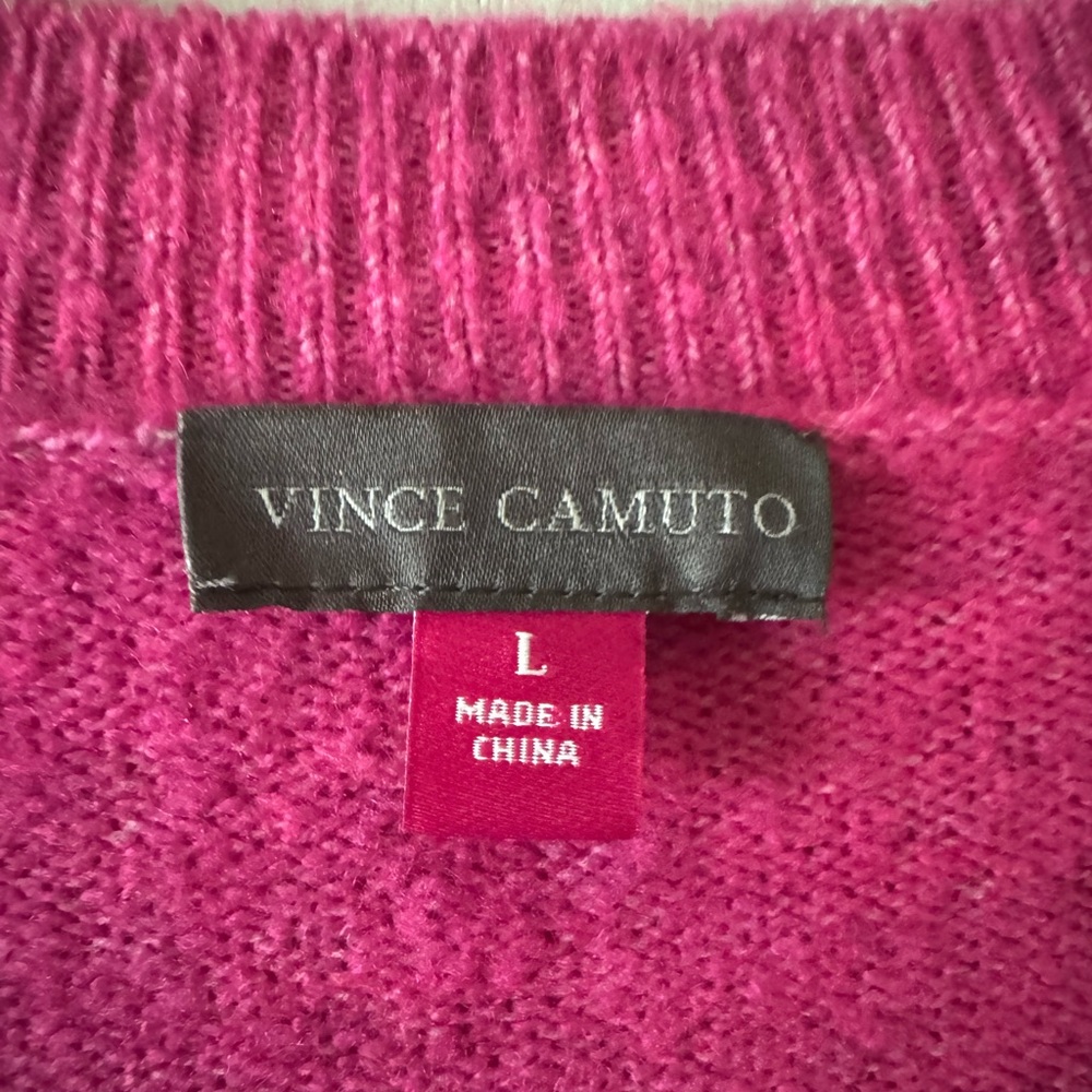 Vince Camuto Fuchsia Crew Neck Sweater - Picture 3 of 4